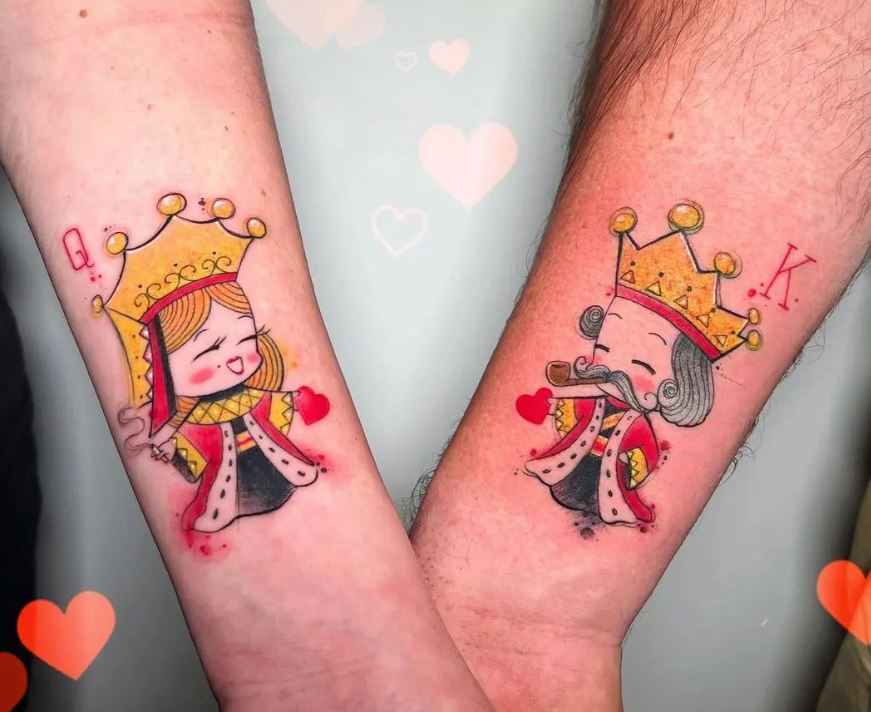 Tatouage En Commun Couple Royal 