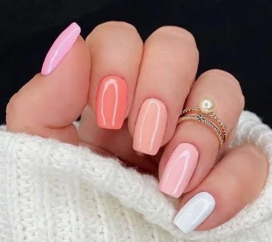 nail Art Camaïeu De Roses Clairs
