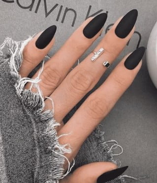 nail Art Full Noir Mat 