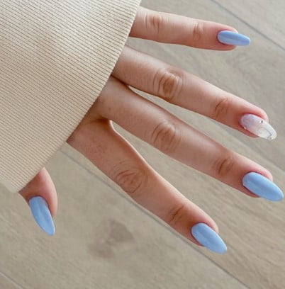 nail Art Bleu Clair 