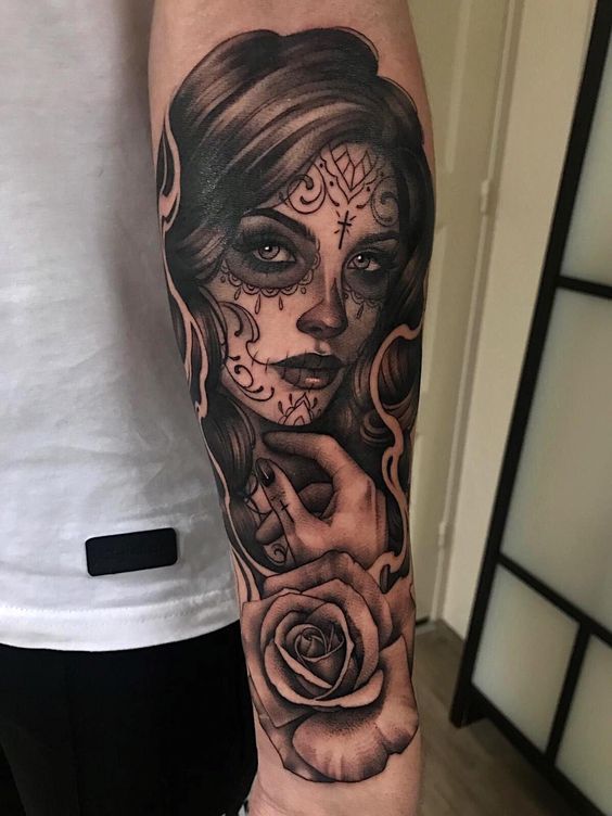 La Catrina Et Une Rose 