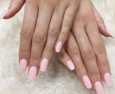 nail Art Rose Poudré