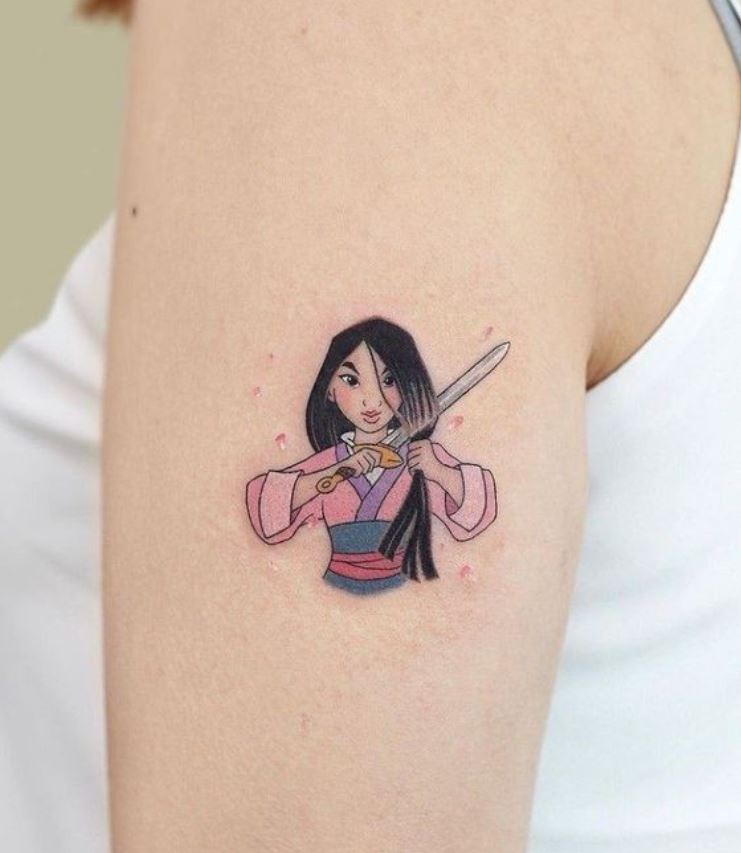 Tatouage Disney Mulan Avec épée 