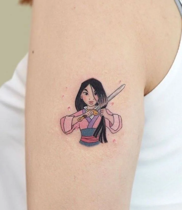 Tatouage Disney Mulan Avec épée