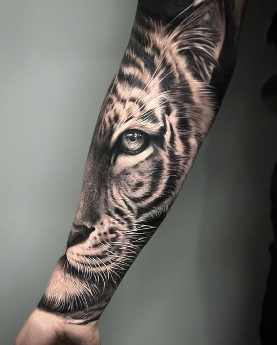 tatouage réaliste Tigre 