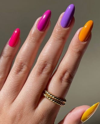nail Art Facile Multicolore 