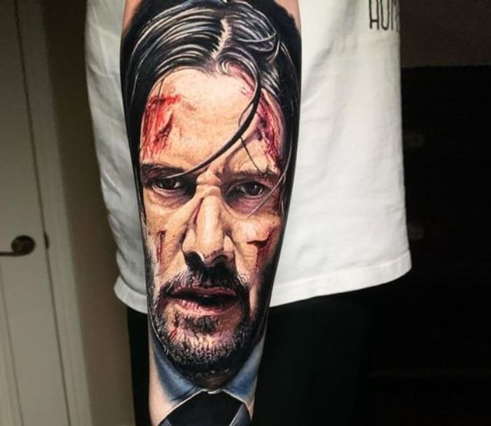 tatouage réaliste John Wick