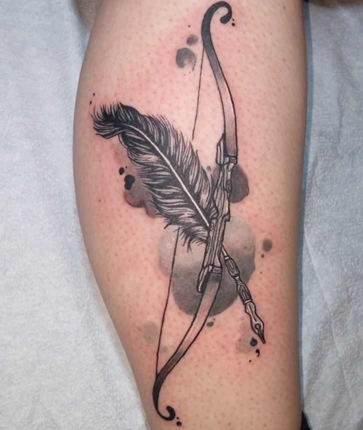 Tatouage Signe Astrologique Sagittaire Plume 