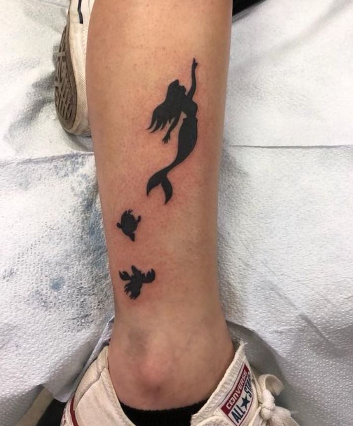 Tatouage Disney Silhouette De La Petite Sirène 