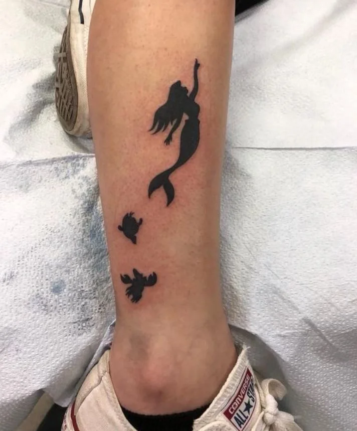 Tatouage Disney Silhouette De La Petite Sirène