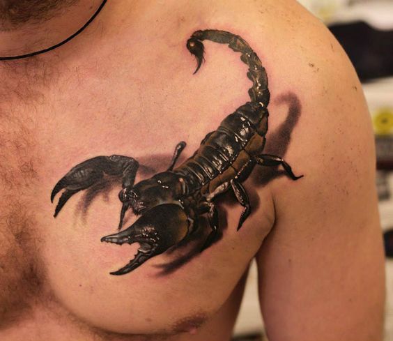 tatouage réaliste Scorpion