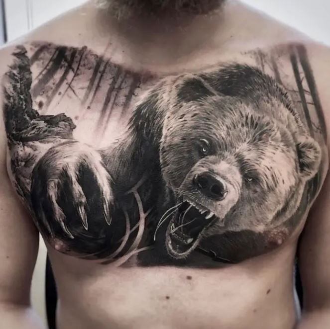 tatouage réaliste Ours 