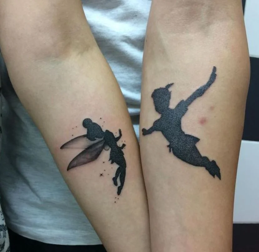 Tatouage Disney Fée Clochette Et Peter Pan