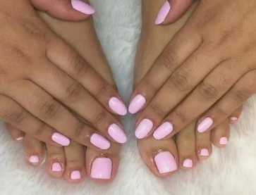 nail Art Pied Et Main été Rose Clair
