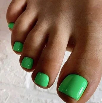 nail Art Pied été Vert Clair