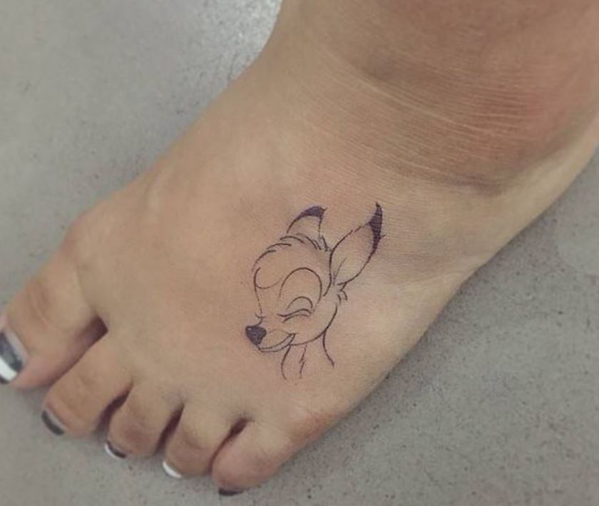 Tatouage Disney Minimaliste Bambi 