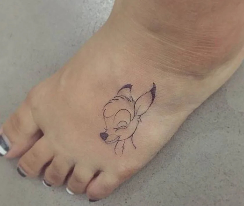 Tatouage Disney Minimaliste Bambi