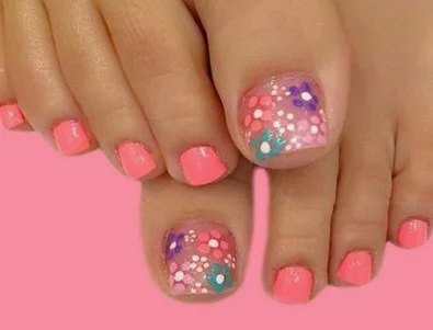 nail Art Pied Fleurs D été