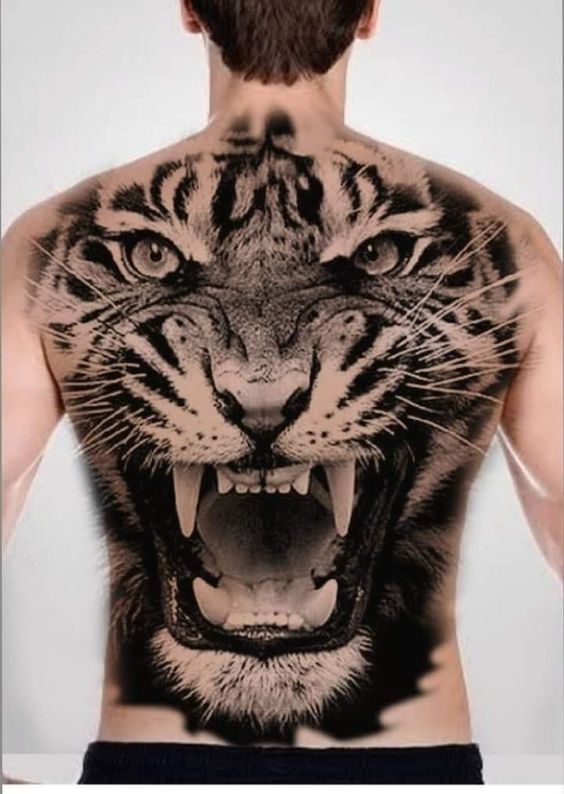tatouage réaliste Tigre Féroce