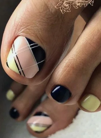 nail Art Pied Géométrie