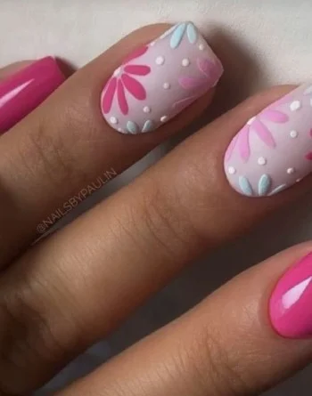 nail Art Rose Motif Floral