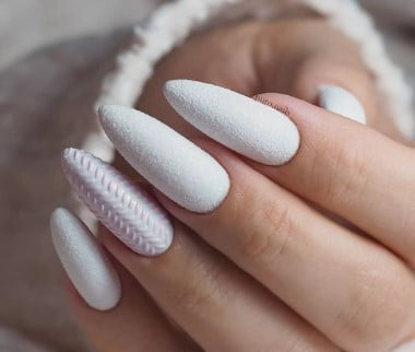 nail Art Blanc Texturé
