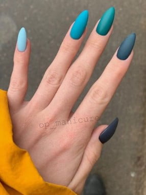 nail Art Palette De Bleus