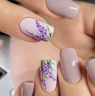 nail Art Motif Lavande