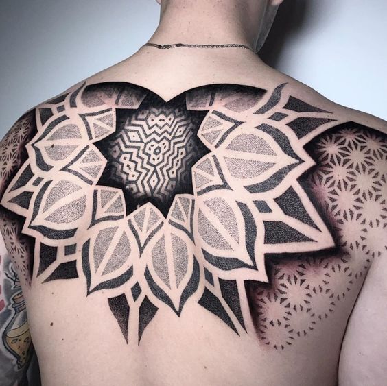 tatouage ornemental Dotwork Et Mandala à Effet 3d 