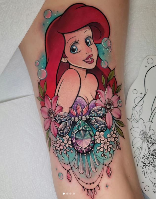 Tatouage Disney Ariel 