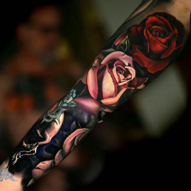 tatouage réaliste Roses 