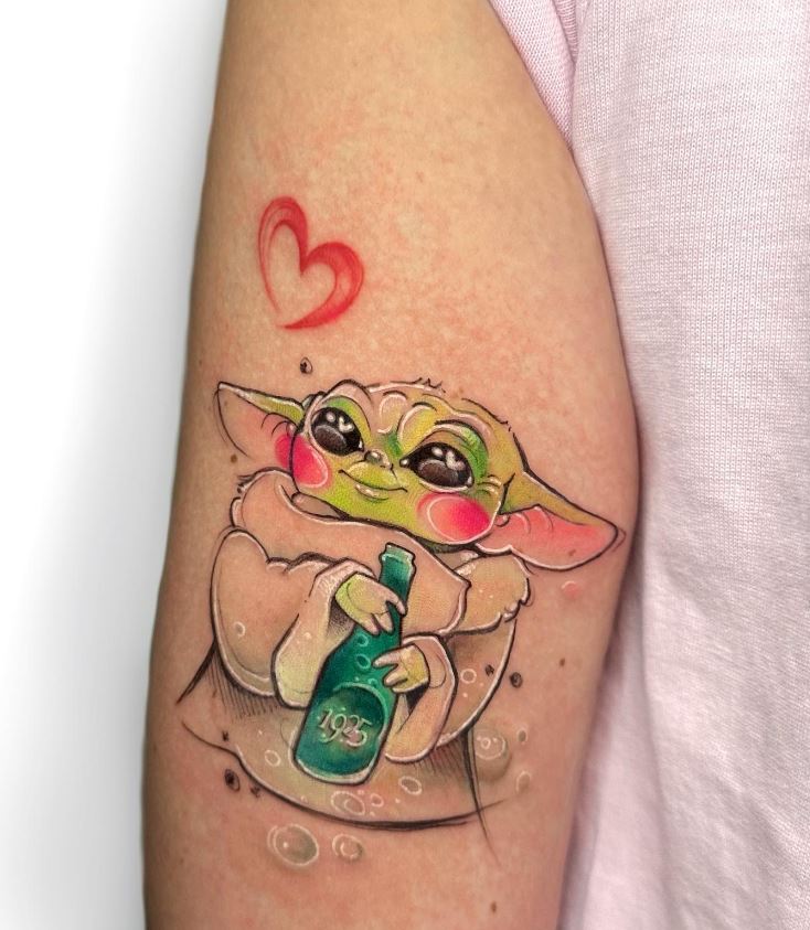 Tatouage Disney baby yoda