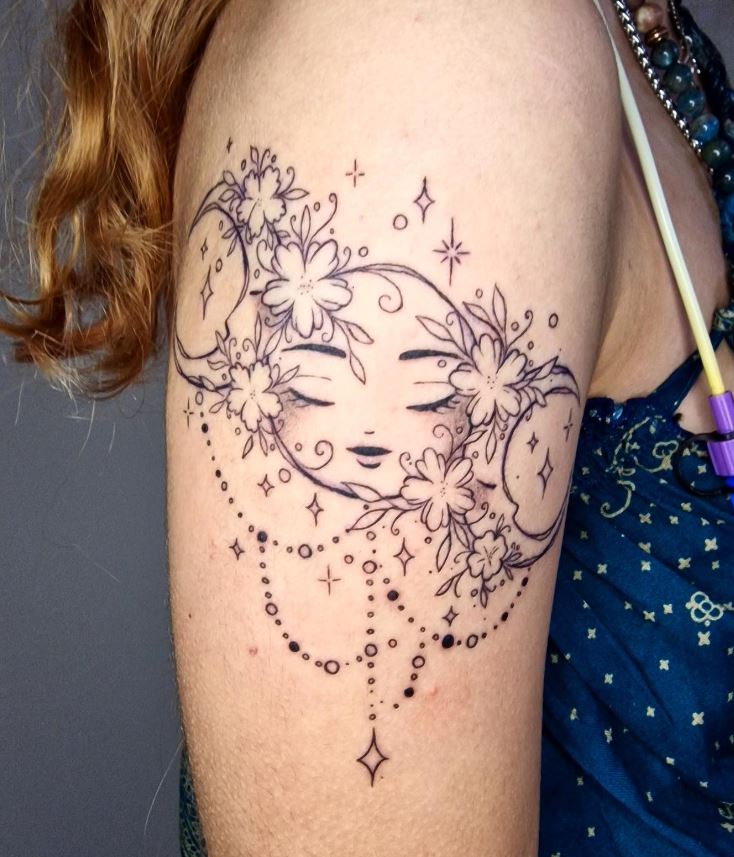 Tatouage Trio De Lune