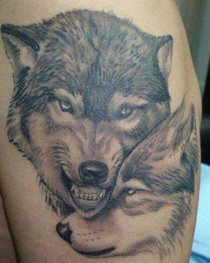 Tatouage De Loup Et Louve