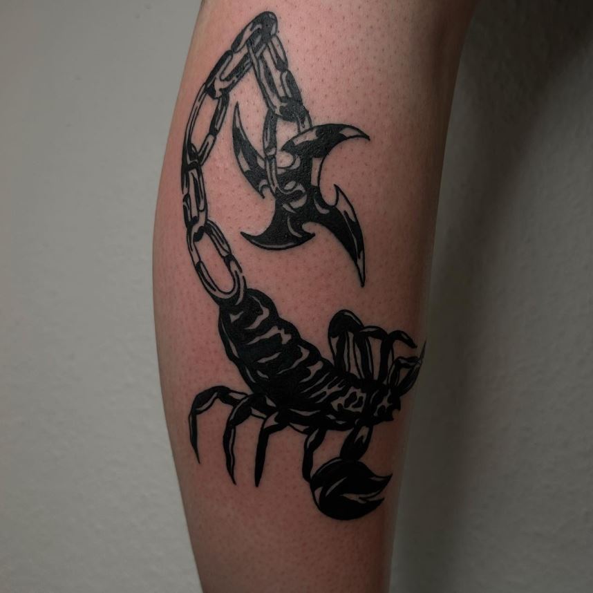 Tatouage Signe Astrologique Scorpion Stylé 
