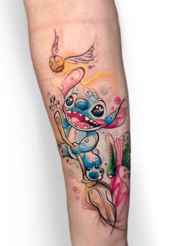 Tatouage Disney Stitch Sur L'avant Bras