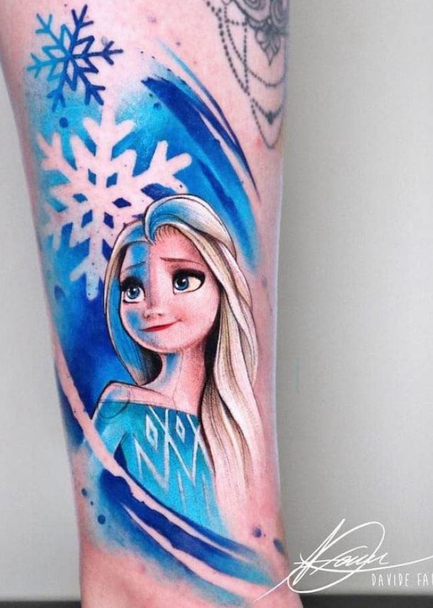 Tatouage Disney Elsa Reine Des Neiges 