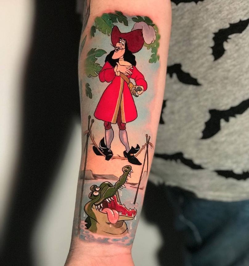 Tatouage Disney Capitaine Hook 