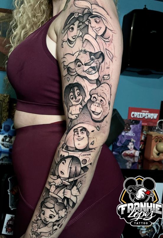 Tatouage Disney Personnages Célèbres 