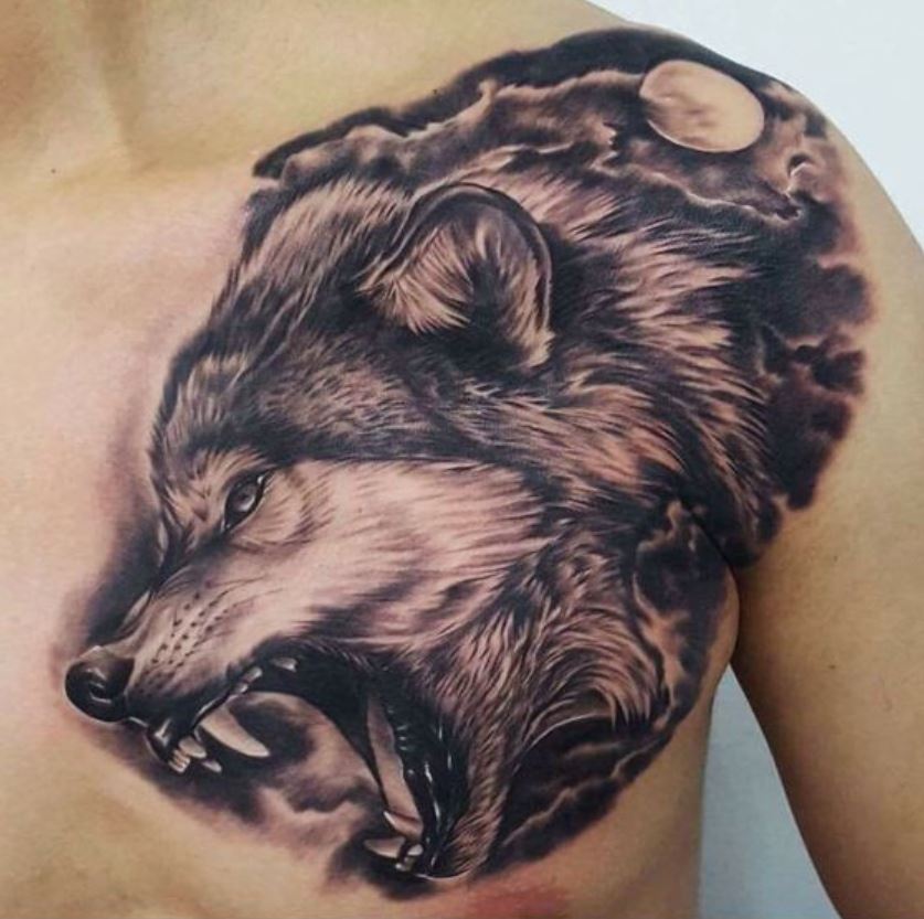 Tatouage Hurlement De Loup