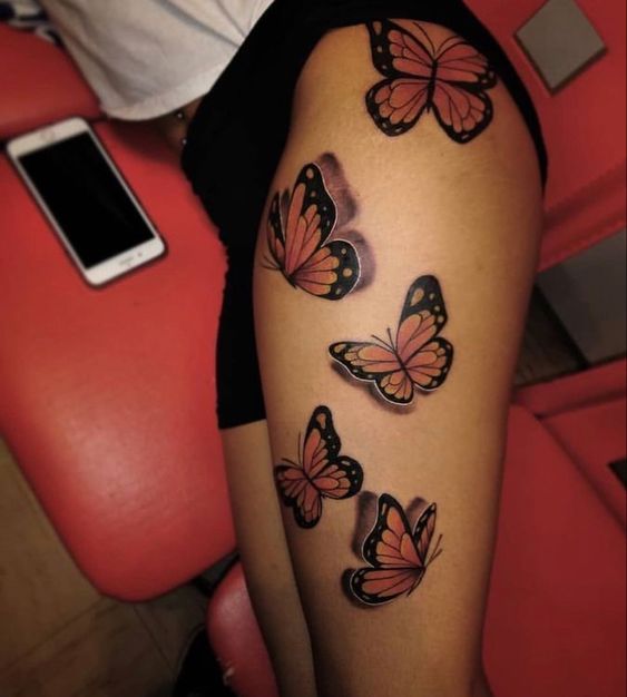 tatouage réaliste Papillons