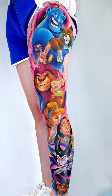 Tatouage Disney Personnages Braves Et Méchant 