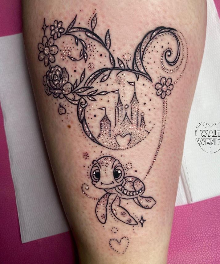 Tatouage Disney Samy Et Mickey Floral 