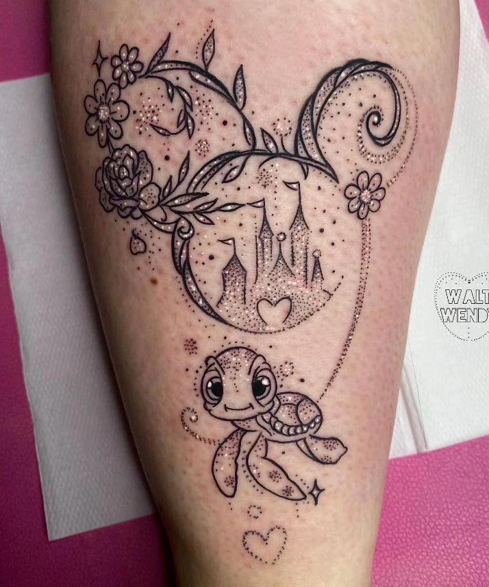 Tatouage Disney Samy Et Mickey Floral