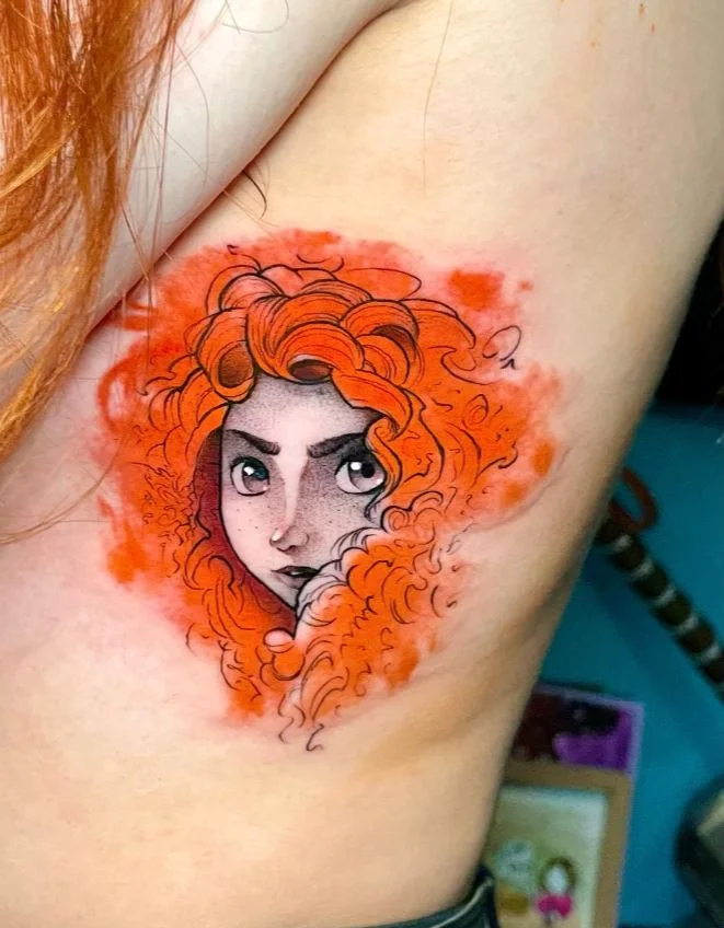 Tatouage Disney Mérida Sur La Côte