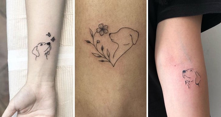 Tatouage de chien minimaliste : 30 photos pour vous inspirer !