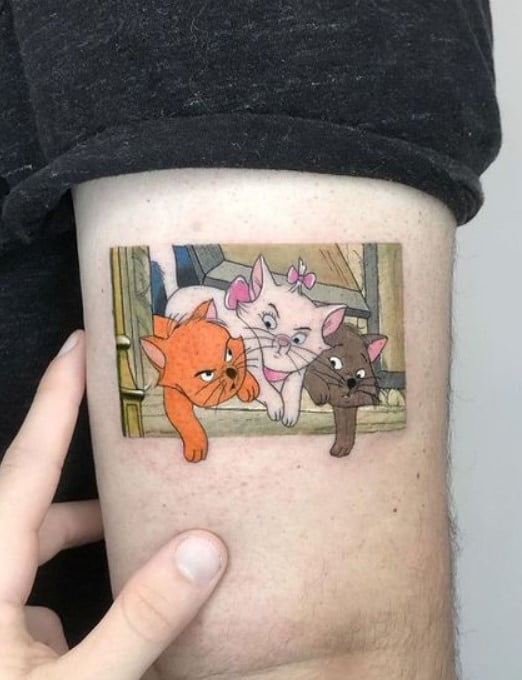 Tatouage Réaliste Des Aristochats