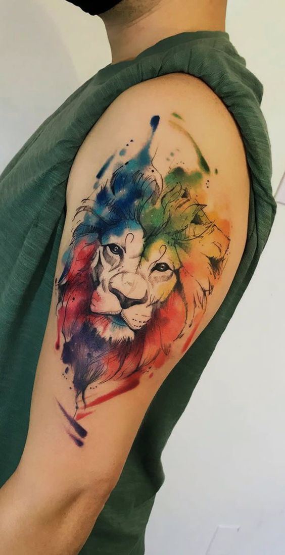 Lion & Aquarelle 