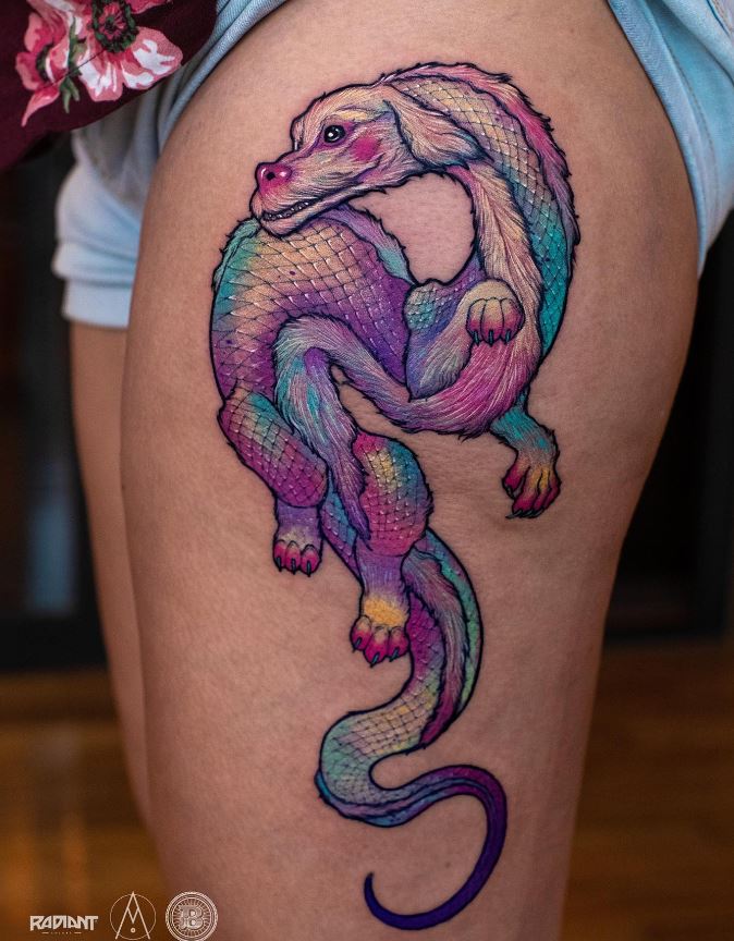 Tatouage De Dragon Falkor 