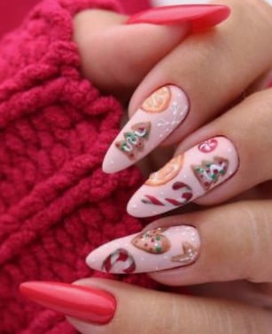 nail Art Friandises De Noel 
